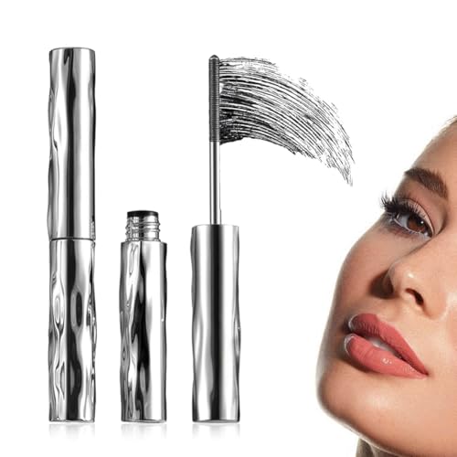 VYIBPDY 2 Piezas ironeye mascara negro, resistente al agua, rizado 3D, sin escobillas, no se agrupa, a prueba de mudge, maquillaje de ojos largo