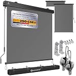 KESSER – KESSER® Senkrechtmarkise 180x250cm Außenrollo Handkurbelmech
