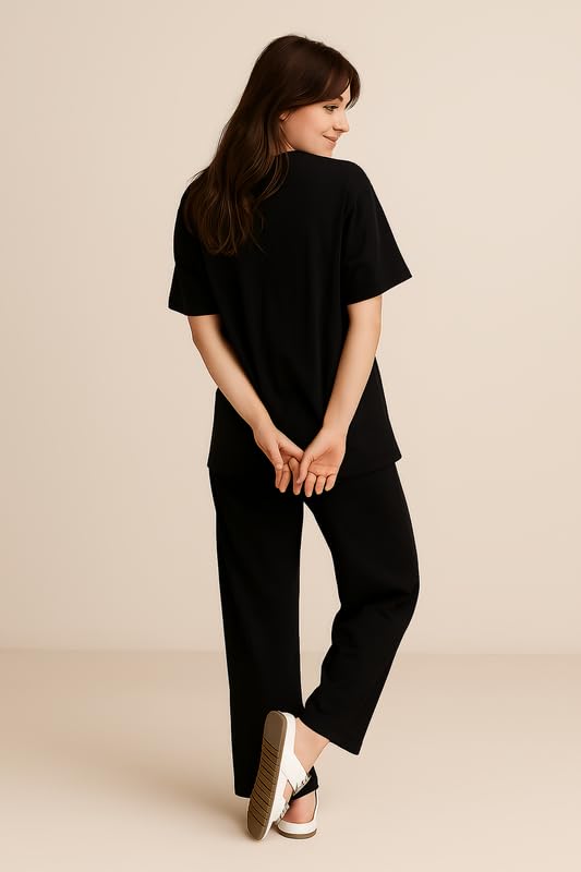 Image of My Swag Womens Cotton Night Suit | T-Shirt and Lower | Summer and Winter Sleepwear
