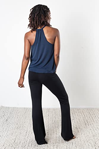 JJwinks Women's Happy Hour Pant - Loose Fit Flared Bottom Pants, No Muffin Top 4in Waistband for Lounging4