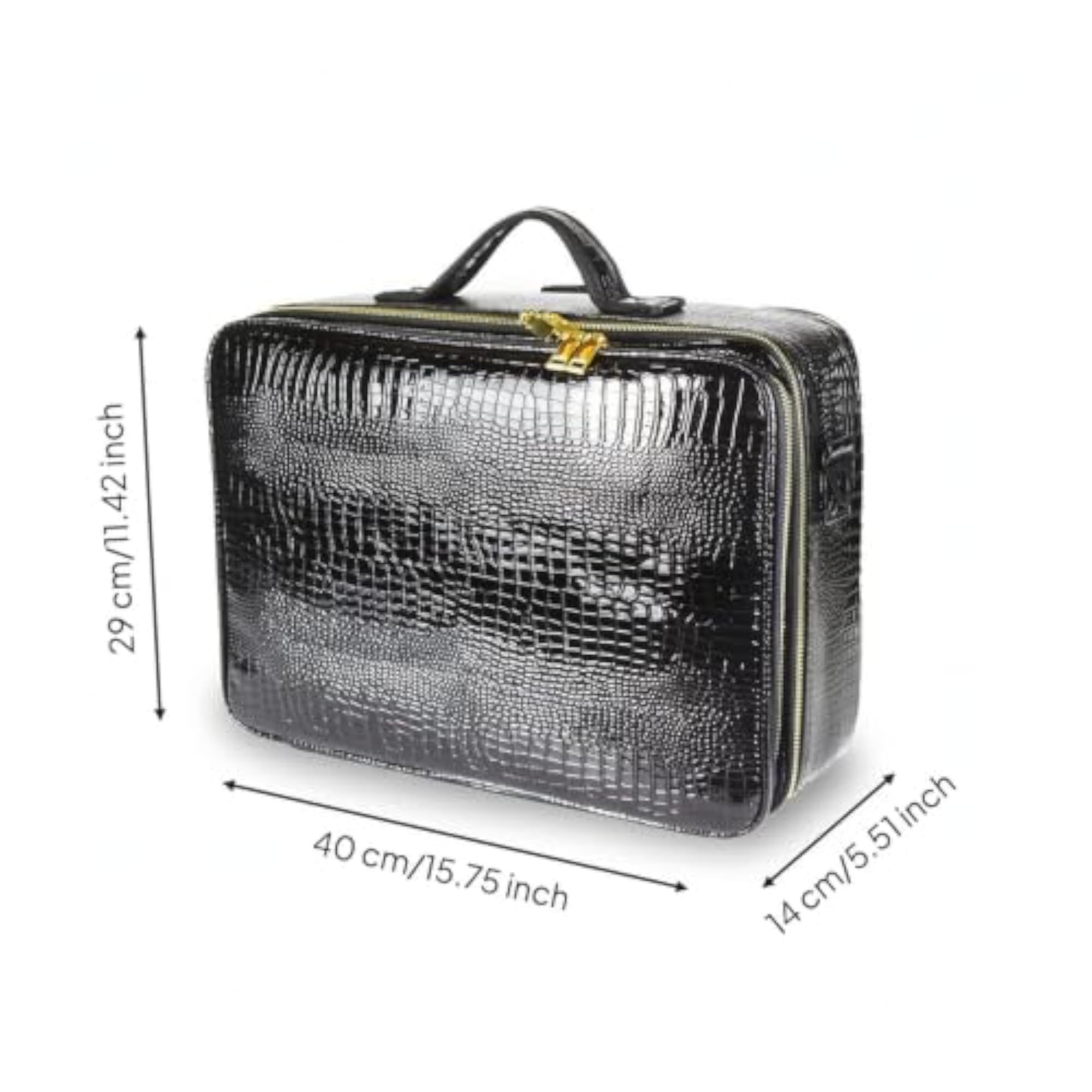 Professional Makeup Bag with Dividers, Travel Organizer