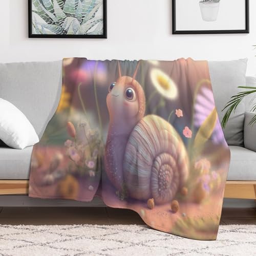 Escargot Mignon plaid couverture douce et chaude flanelle quatre saison - 3
