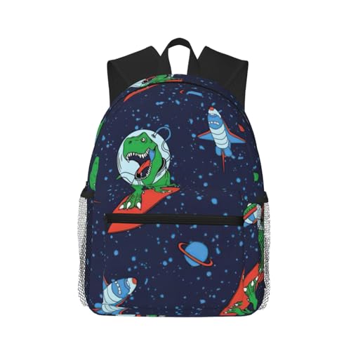 Sac à dos polyvalent noir avec imprimé astronaute et fusée One Size