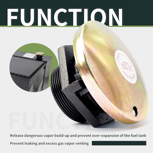 Allcsm 2 INCH NPT DIESEL FUEL TANK CAP Fuel Transfer Tank Vented Cap With Threaded Neck, Venting Pressure Diesel Fuel Tank Cap With 2 Inch Npt Base Use For Diesel Fuel Gas Transfer Tank & Vented Fuel Storage Tank Prevent Vapor Control Cap thumb #5