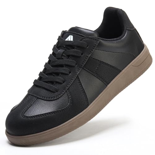 AMNOW PLUS Steel Toe Shoes for Men Slip On Safety Work Shoes for Women and Mens Industrial Construction Lightweight Comfortable Breathable Non Slip Work Sneakers - Black - 6.5 Men/8 Women