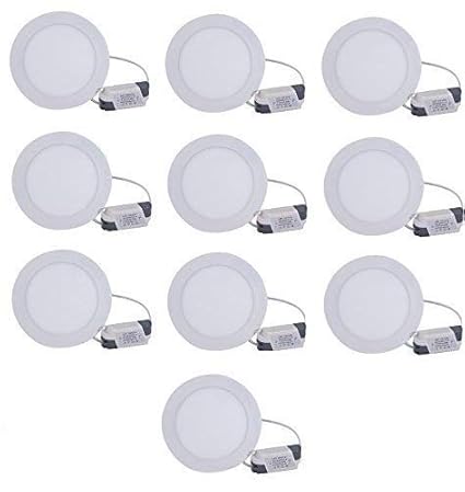 Jikrik Round LED Panel Light with Adapter (18 Watt; White)- Pack of 10