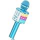 Avaxtt LED Karaoke Mikrofon Kinder, Drahtloses Bluetooth Spielzeug ab 3-12 Jahre Geschenk Mädchen KTV Lautsprecher mit Stimmenverzerrer, Heim KTV Karaoke Maschine für Android, iOS, PC