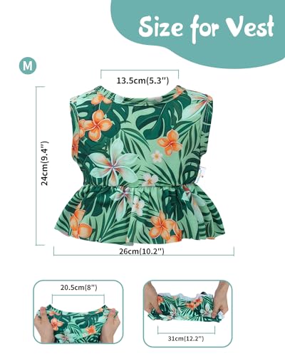 Babygoal Baby Swimsuits With Swim Diaper 3 Piece, Girl Tankini Bathing Suit With Ruffles Top And Waterproof Wet Bag For Swimming Lessons-Hawaii Design Yt20Mt-B thumb #6