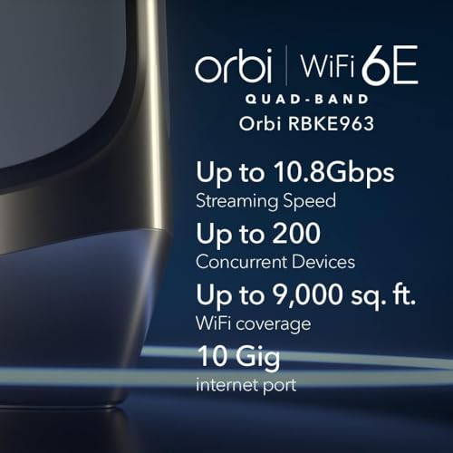Netgear Orbi WiFi 6E Mesh Quad-Band WLAN System mit 2 Satelliten