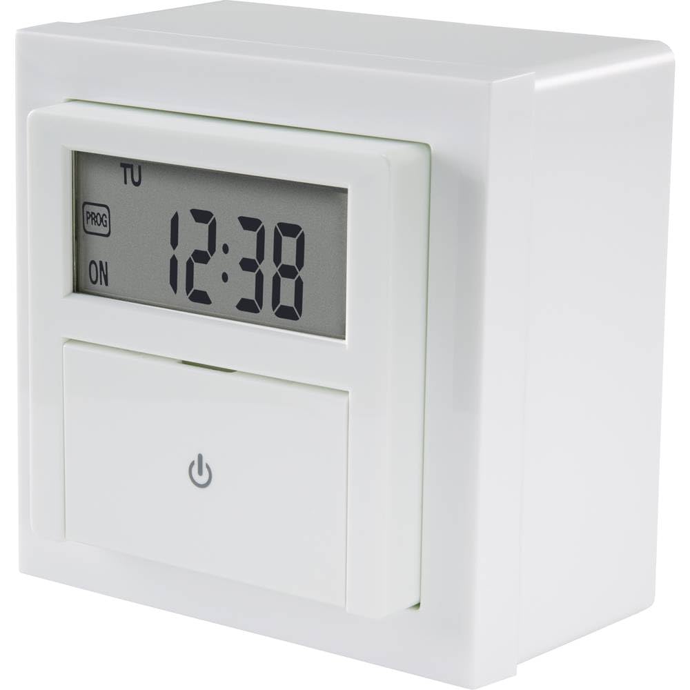 Sygonix SY-4504968 Unterputz-Timer digital Wochenprogramm 1800 W Countdown-Funktion, inkl. Aufputzrahmen, Start/STOPP-F