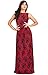 KOH KOH Womens Sleeveless Floral Lace Print Summer Cocktail Long Gown Maxi Dress