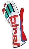 bireli lagrene heidelberg Abriebfestes Gewebe K1 Race Gear Birel Kart-Rennhandschuhe (rot/weiß/blau, Größe XL)