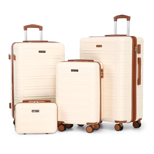 AAIVV 4-Piece Expandable ABS Luggage Set