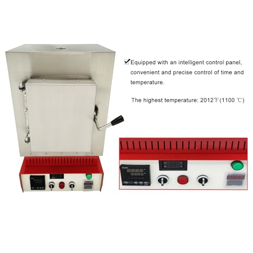 Banfluxion 110V 3000W Muffle Furnace High Temperature Burnout Oven Integrated Laboratory Jewelry Processing Furnace 1100℃ Highest Temperature