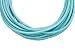 Full-grain leather cord, 2mm round Turquoise 5 yard