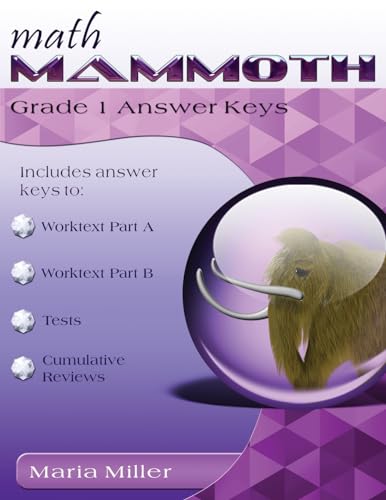 Math Mammoth Grade 1 Answer Keys 1480191310 Book Cover