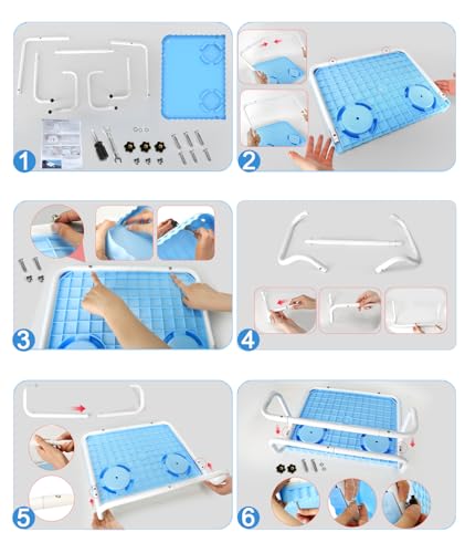 Lebenwell Pool bar, Pool Tisch, Swim-up-Bar, für oberirdische runde/rechteckige/ovale Pools, Tragbare Pool bar, Terrassentisch für den Poolbereich, Pool zubehör, Grau