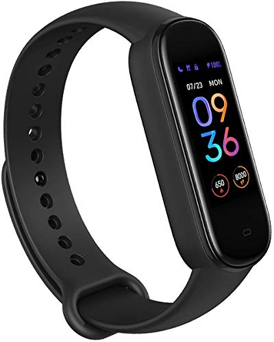 Amazfit Band 5 スマート アクティビティ ブレスレット、ユニセックス、大人、ブラック、フリーサイズ