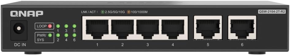 QNAP QSW-2104-2T-R2-US Unmanaged Switch