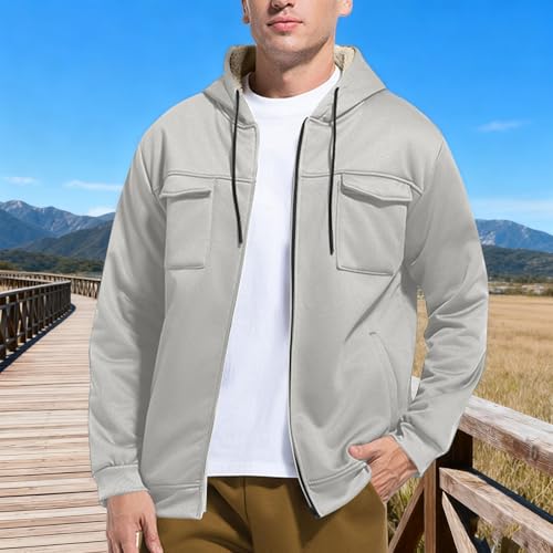 Chaqueta de hombre con capucha clásica resistente a suciedad 2