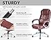 Big and Tall Office Chair High Back Executive Office Chair Comfortable Thickening Padded Cushion Leather Chair All Day Comfort Wide Seat Ergonomic Computer Desk Chair with Armrest