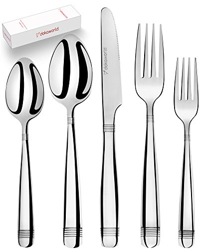 Silverware Set 18/10 Stainless Steel - Elegant Flatware Set of 20 Pieces