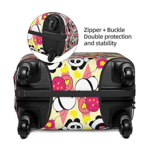 Cute Panda Pattern Luggage Protector,Scratch Travel Suitcase Cover Suitcase Fits 18-32 Inch Luggage3