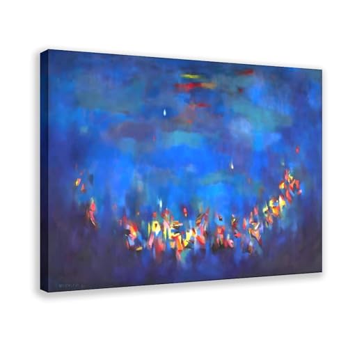 Toile Norman Lewis Ritual 40x61 cm pour habiller un mur de bureau vide avec cadre