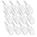LEOBRO Clear Acrylic Plastic Kitchen Scoops for Wedding, Candy, Powders, Ice Cream, Sugar, Tea, Set of 3 Sizes, Pack of 12