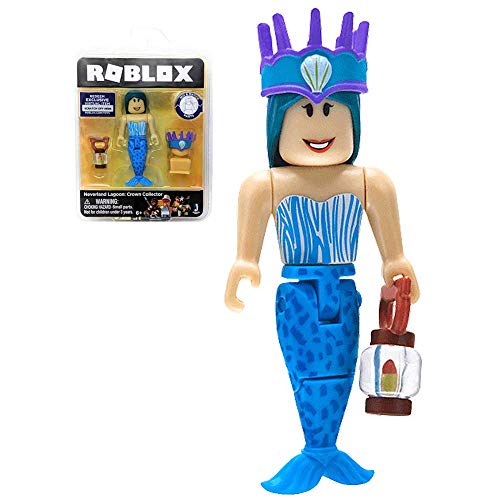 Roblox Gold Collection Neverland Lagoon: Crown Collector Mermaid Single Figure Pack With Exclusive Virtual Item Code #TOP2