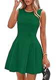 PRETTYGARDEN Summer Dresses for Women 2026 Elegant Classy Spring A Line Business Casual Work Graduation Cocktail Short Dress (Green,Medium)