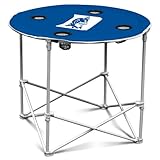 Duke Blue Devils Collapsible Round Table with 4 Cup Holders and Carry Bag