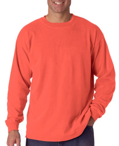 Image of Comfort Colors by Chouinard Long Sleeve T-Shirt, Bright Salmon, Small