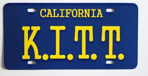 KITT Knight Rider Metal Novelty Replica Sign David Hasselhoff Pontiac Firebird Trans Am TV Show 1980 80's Hot Rod Muscle Car Classic Museum Collection Garage Man Cave Display Gift