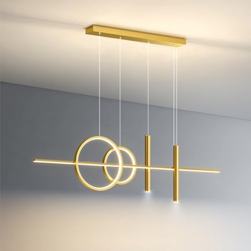 Lámpara colgante de mesa comedor LED regulable moderna con mando 3