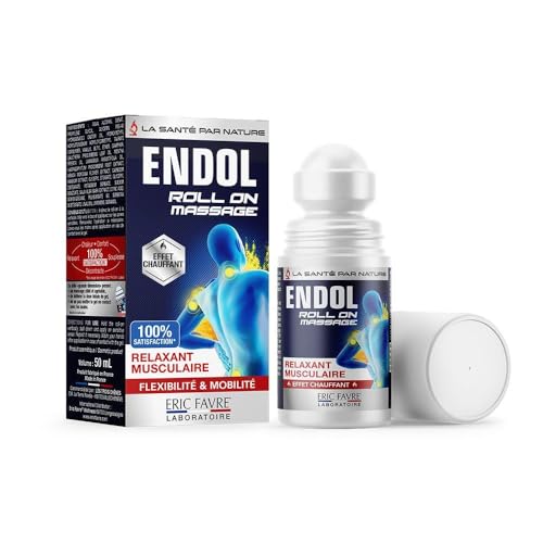 ROLL ON HUILES ESSENTIELLES Endol - Sensation de Chaleur - Pour Apaiser Muscles et Articulations - Gel Articulaire - Fabriqué en France - Eric Favre