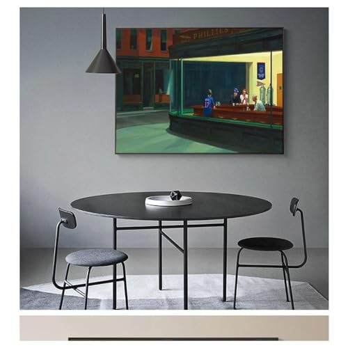 Tableau Nighthawks Edward Hopper une impression sur toile premium - 7
