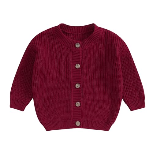 Infant Baby Girl Boy Cardigan Long Sleeve Button Knit Sweater Knitwear Toddler Fall Winter Clothes