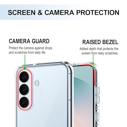 Image of CEDO Samsung Galaxy S26 (5G) Clear Case | Soft Flexible Slim-Fit | Full Body 360 Protection Shock Proof TPU Back Cover (Transparent)