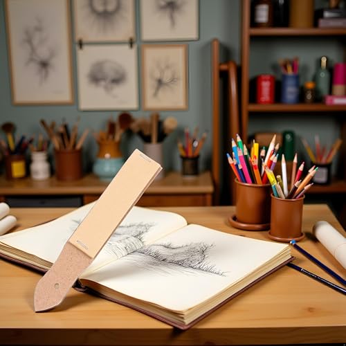Brown Sandpaper Sharpener Pencil Pointer Sand Paper Board Pencil Sharpener Pencil Polishing Sharpener Art Drawing Tool Writing Supplies for Adults Teens Multifunction Writing Instruments - Thumbnail 4