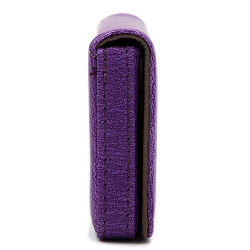 Image of RFID Blocking Wallet - Minimalist Leather Business Credit Card Holder - Purple2