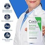 CeraVe Hydrating Cream To Foam Cleanser, Makeup Remover Face Wash For Dry Skin, Foaming Facial Cleanser With Hyaluronic Acid, Normal To Dry Skin, Fragrance Free & Non Comedogenic, 19 Fluid Ounce - Image 4