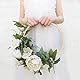 Gukasxi 6 Stück Traumfänger Ringe Set (20cm/25cm/33cm) Holz Bambus Blumenkranz Makramee Ringe Floral Hoop Set Makramee Craft Hoop Ring für Dreamcatcher, Hochzeit Kranz Decor und DIY Handwerk