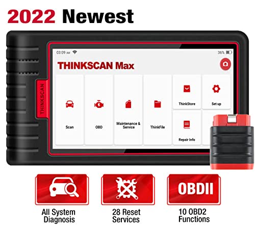 Thinkscan Max Car Diagnostic Scan Tool for All Vehicles All System OBD2 Scanner with 28 Maintenance 