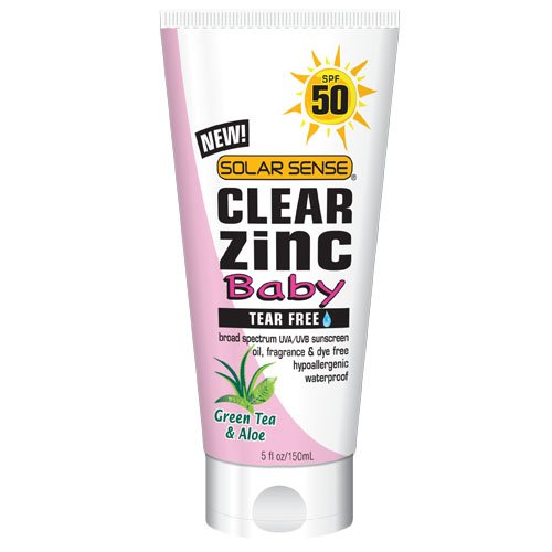 Solar Sense Clear Zinc SPF 50 Baby Pure Lotion, Green Tea & Aloe, 5-Ounces Units (Pack of 2)