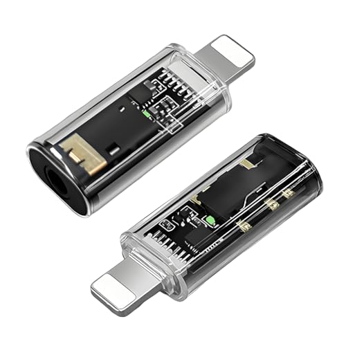 Image of Verilux Lighting to 3.5mm Audio Adapter, 40mW Output, Hi-Res Audio 16bit /48KHz, Audio Jack Converter, Supports Music Playback & Wire Control, Plug & Play Headphone Connector for iPhone and iPad