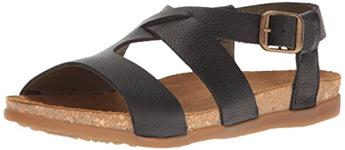El Naturalista NF46 Soft Grain Zumaia, Sandalias con Punta Abierta para Mujer, Negro (Black), 38 EU
