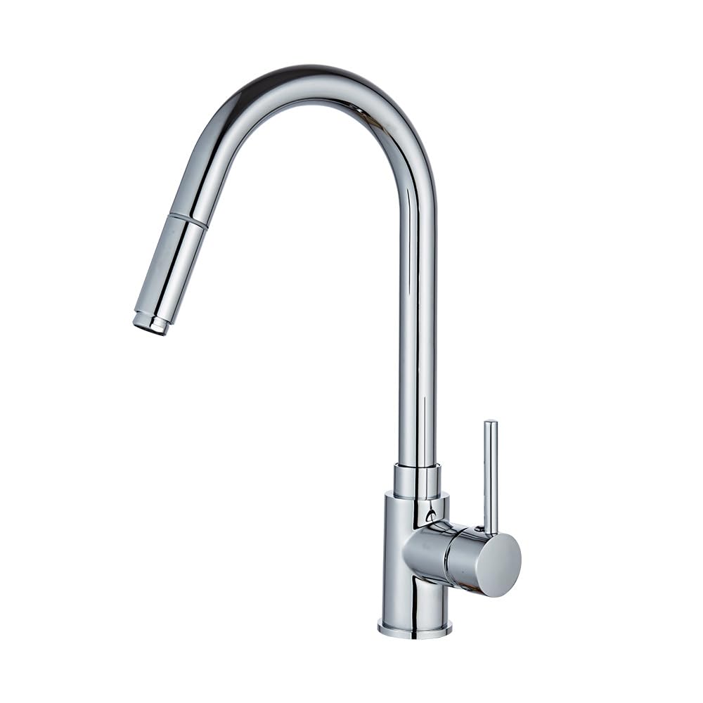 ZYCHSJXA Kitchen Tap Pull-Out Faucet Rotating Sink Vegetable Basin Hot and Cold Plated