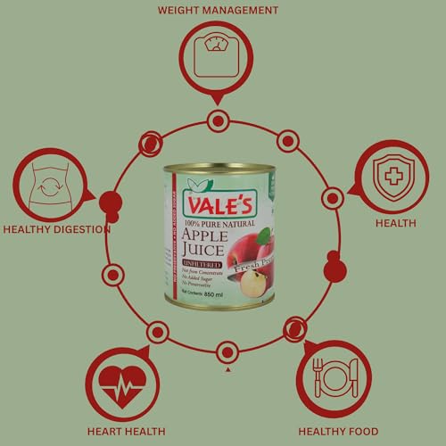 Image of Apple Juice Pure Unfiltered 100% Natural-No Added Sugar-Not From Concentrate-Prepared From Fresh Pressed Apples 850 Ml