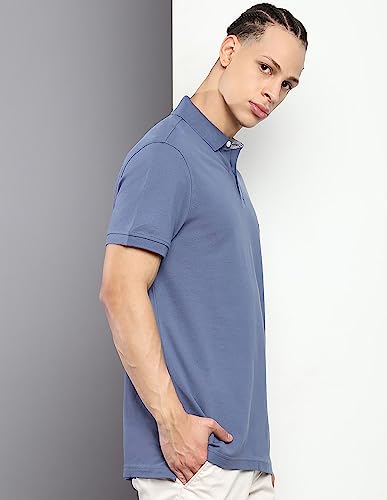 Image of Tommy Hilfiger Solid Regular fit Cotton Polo t-Shirt